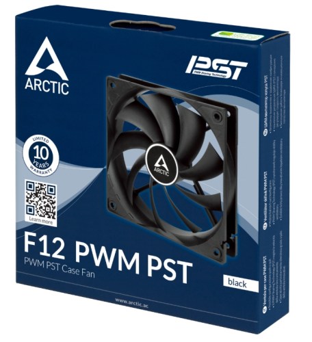 Ventoinha 120mm Arctic F12 PWM PST 4 Pinos PWM Preta